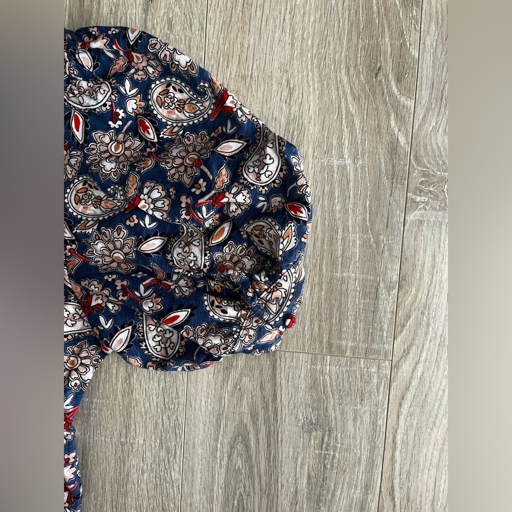 Boden Women’s  V-Neck Jersey Mini Dress Navy Paisley Terrace - Size 14 - Picture 9 of 10